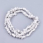 Natural Howlite Stone Bead Strands, Chip, 4~10x4~6x2~4mm, Hole: 1mm, about 210pcs/strand, 35.4 inch