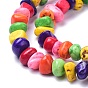 Natural Magnesite Beads Strands, Dyed, Chip