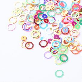 Ornament Accessories Disc Plastic Paillette Beads, Sequins Beads, Donut