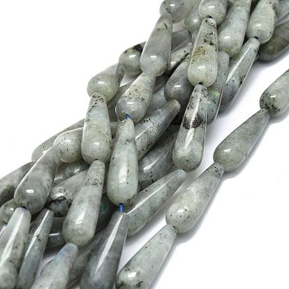 Natural Labradorite Beads Strands, Waterdrop