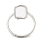304 полое прямоугольное регулируемое кольцо из нержавеющей стали для женщин
