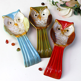 Porcelain Chopsticks Stand, Owl