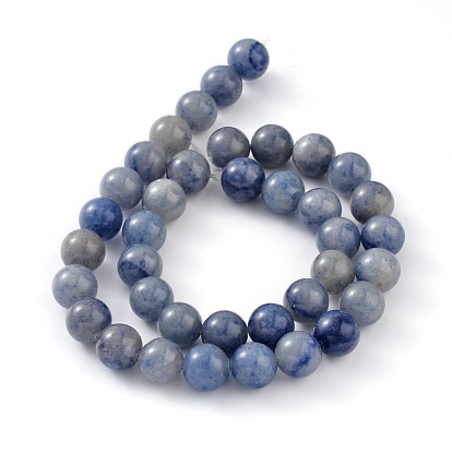 Natural Blue Aventurine Round Beads Strands