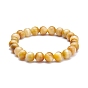 8.5mm Round Dyed Natural Tiger Eye Beads Stretch Bracelet for Girl Women