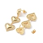 Boucles d'oreilles pendantes en forme de cœur avec zircone cubique transparente, bijoux en laiton pour femmes, sans cadmium et sans plomb