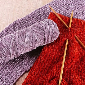 Wool Chenille Yarn, Velvet Hand Knitting Threads, for Baby Sweater Scarf Fabric Needlework Craft