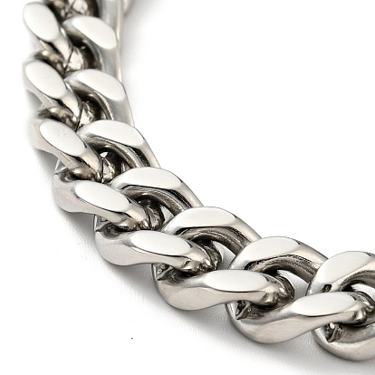 201 bracelet gourmette en acier inoxydable pour hommes femmes