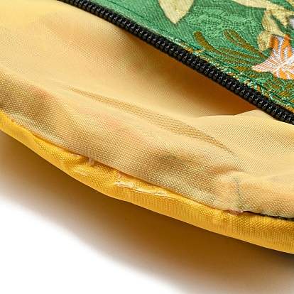 Мешочки на молнии из ткани в китайском стиле с цветочным узором для хранения ювелирных изделий, квадратный подарочный футляр для украшений с кисточкой, для браслетов, Серьги, Кольца, случайный образец