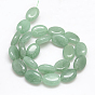 Pierres précieuses naturelles perles aventurine verte brins, Ovale Plat