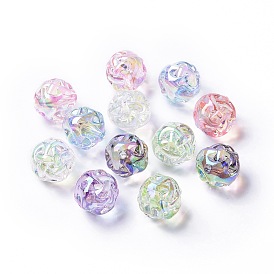 Transparent Acrylic Beads, 
AB Color Plated, Round
