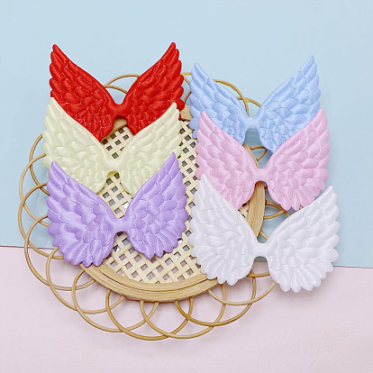 Angel Wing Shape Sew on Double-sided Satin Ornament Accessories, DIY Sewing Craft Decoration