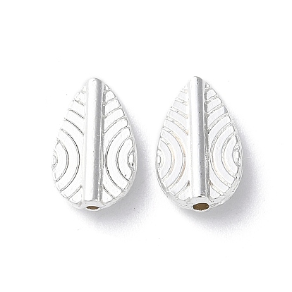 Alloy Beads, Long-Lasting Plated, Leaf