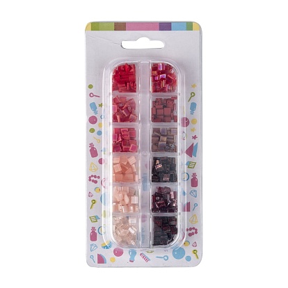 12 Colors MIYUKI TILA Beads, Japanese Seed Beads, 2-Hole, Mixed Style
