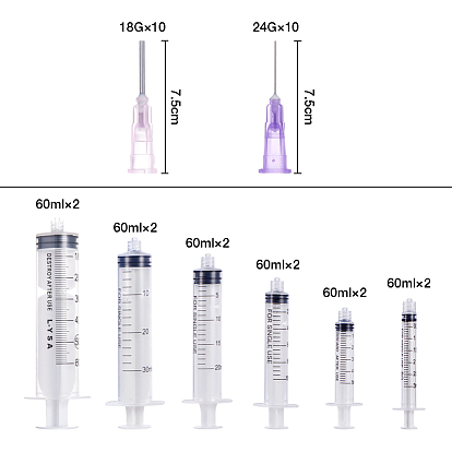 Plastic Screw Type Hand Push Glue Dispensing Syringe(without needle) and Needle Dispense Tips