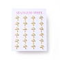 Boucles d'oreilles minuscules parapluie en émail coloré avec 316 épingles en acier inoxydable pour femme