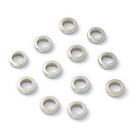 201 Stainless Steel Spacer Beads, Round Ring