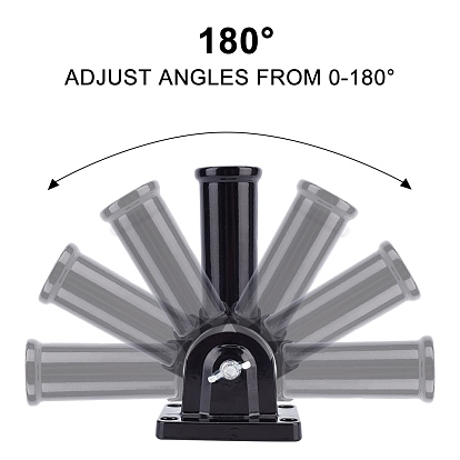 Aluminum Alloy Multi-Position Flag Pole Mounting Bracket, 180 Degree Adjustable Angle