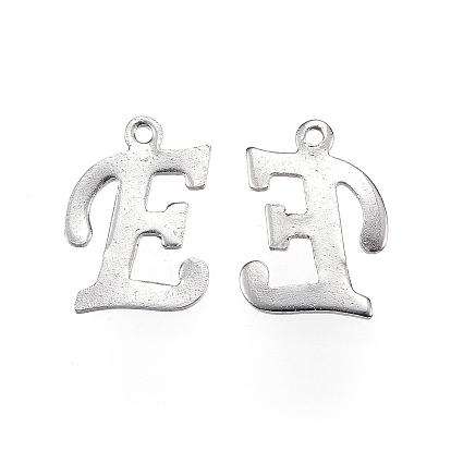 304 Stainless Steel Letter Charms, Letter.E