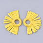 Raffia Tassel Pendant, with Polyester Link Ring, Fan