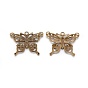 Tibetan Style Alloy Big Butterfly Pendants, Lead Free and Cadmium Free, 45x60x3mm, Hole: 5mm