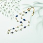 Collar de cuentas de perlas y piedras preciosas naturales, joyas de acero inoxidable chapado en oro para mujer.