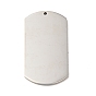 Pride 201 Stainless Steel Big Pendants, Oval Rectangle, Stainless Steel Color