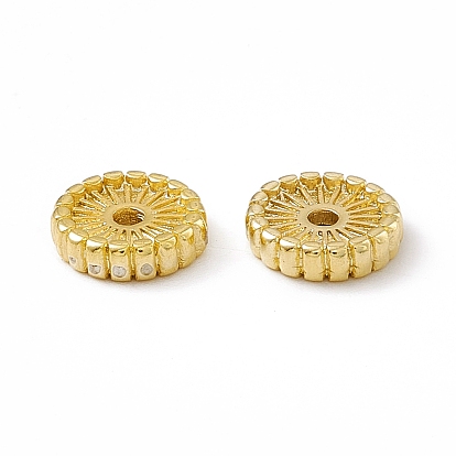 Brass Beads, Cadmium Free & Lead Free, Long-Lasting Plated, Flat Round