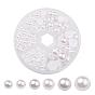 1Box ABS Plastic Imitation Pearl Dome Cabochons, Half Round, 4~12x2~6mm, about 690pcs/box