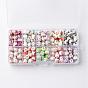 Ten Color Handmade Printed Porcelain Beads, Round, 8mm, Hole: 2mm, about 20pcs/color, about 200pcs/box