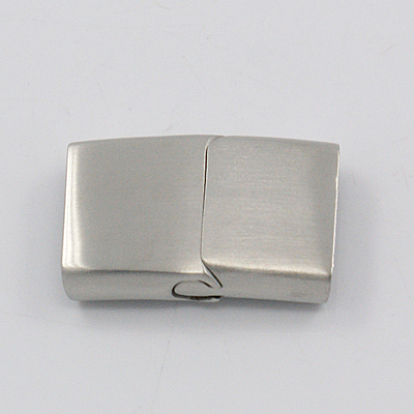Mate 304 cierres magnéticos de acero inoxidable, Rectángulo, 28x18x7 mm, agujero: 5x16 mm