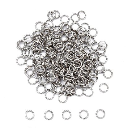 304 Stainless Steel Split Rings，Double Loops Jump Rings