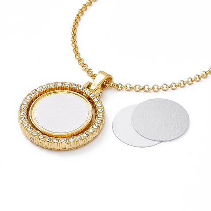 Collier pendentif en aluminium vierge de sublimation, alliage blanc photo photo pendentif collier pour hommes femmes, or