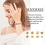 Sunnyclue 48 pcs 8 cuentas de aleación de estilo, sin plomo y cadmio, real 18 k chapado en oro, forma mixta