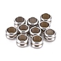 201 Stainless Steel European Beads, Large Hole Beads, Groove Beads, Column