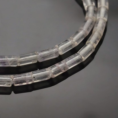 Column Natural Fluorite Beads Strands, 5x3mm, Hole: 0.5mm, about 78pcs/strand, 15.7 inch