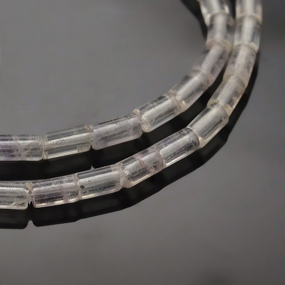 Column Natural Fluorite Beads Strands, 5x3mm, Hole: 0.5mm, about 78pcs/strand, 15.7 inch