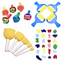 Painting Tools Sets For Children, Sponge Paint Brushes and Stamp, Creative Funny Drawing Toy