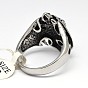 Personalized 304 Stainless Steel Skull Wide Band Rings for Men