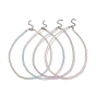 Colliers de perles de verre de couleur dégradé à facettes pour femmes, avec alliage homard fermoirs pince
