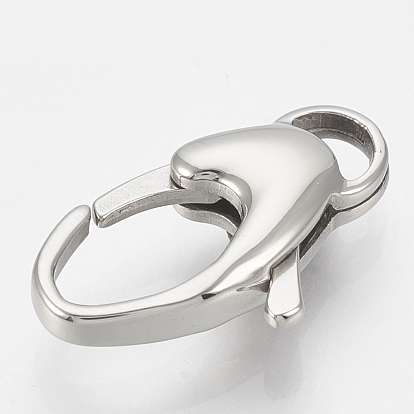 304 Stainless Steel Lobster Claw Clasps, Oval