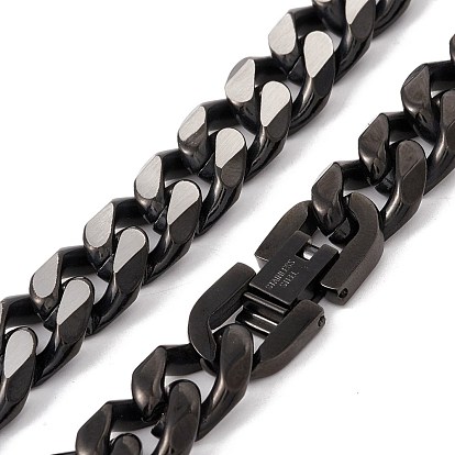 Ion Plating(IP) 304 Stainless Steel Curb Chains Necklace for Men Women