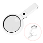 ABS Plastic Handheld and Desktop Foldable Illuminated Magnifier, with Acrylic Optical Lenses and 8PCS LED Light