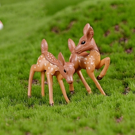 Mini PVC Sika Deers, Figurine, Dollhouse Decorations