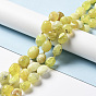 Jaunes naturelles perles d'opale brins, ovale