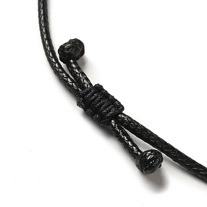 Collier pendentif pépites irrégulières de pierres précieuses mélangées naturelles, pochette macramé cordon wax collier ajustable pour femme
