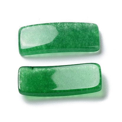 Natural Malaysia Jade Cabochons, Dyed, Curved Rectangle