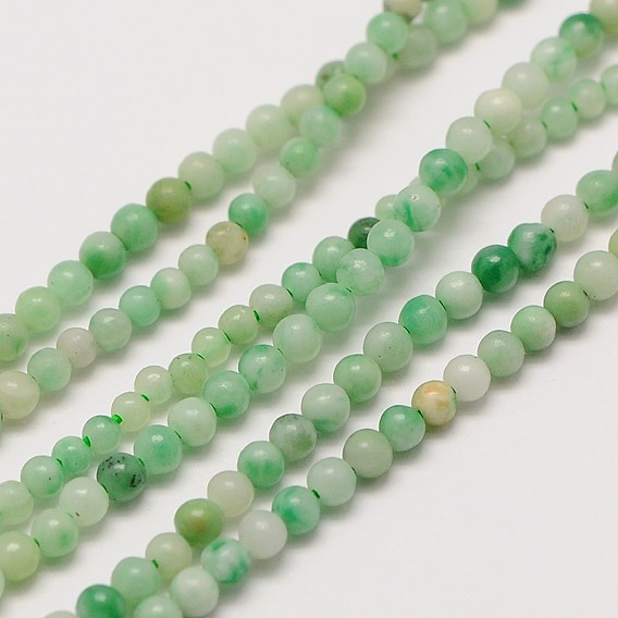 Pierre naturelle perles rondes qinghai de jade brins
