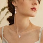 Galvanoplastie perles de larme à facettes en verre transparent, perles percées, de couleur plaquée ab 