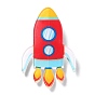 Rocket Acrylic Safety Brooch, Universe Space Lapel Pin for Backpack Clothes