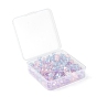 195pcs 3 couleurs perles acryliques transparentes, Perle en bourrelet, facette, étoiles